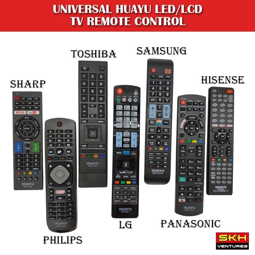 รีโมทคอนโทรล LED LCD TV - Samsung Toshiba Hisense ใช้สําหรับ LG Sharp Panasonion