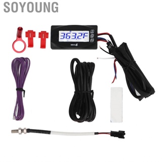 Soyoung Motorcycle  Digital Moto Cylinder Head Temperature Voltage Time RPM 4 in 1 Meter DC12V with Spark Plug new