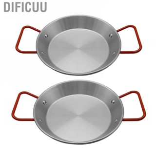 Dificuu Cooking Paella Pan  Even Heating Fall Resistant Multi Functional Prevent Scalding Seafood Rice Pot Thickened with Dual Handle for Salad Skewer