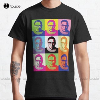 เสื้อยืด ผ้าฝ้าย พิมพ์ลาย Ruth Bader Ginsburg สไตล์คลาสสิก สําหรับผู้ชาย XS5xl