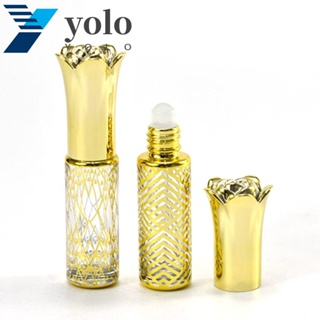 Yolo ขวดน้ําหอมเปล่า 8 มล. สีโรสโกลด์ สไตล์วินเทจ แบบพกพา เติมได้ สําหรับตกแต่งงานแต่งงาน