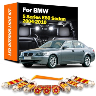 ชุดหลอดไฟ LED 12 ชิ้น สําหรับ BMW 5 Series E60 Sedan 2004 2005 2006 2007 2008 2009 2010