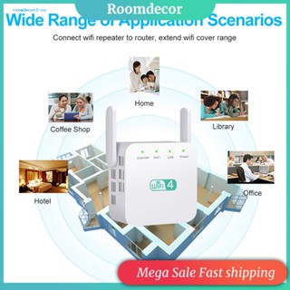 &lt;roomdecor&gt; อุปกรณ์ขยายสัญญาณ Wifi เสาอากาศคู่ สําหรับเครือข่าย เพิ่มความแข็งแรงสัญญาณ และช่วง สําหรับตะวันออกเฉียงใต้