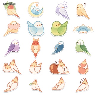 【Syj】สติกเกอร์ ลายการ์ตูนนกแก้ว หลากสีสัน สําหรับตกแต่งแล็ปท็อป DIY 40 ชิ้น