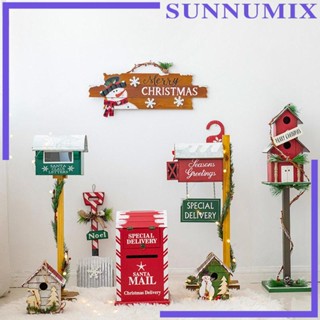 [Sunnimix] กล่องไปรษณีย์ ลายซานต้าคลอส สําหรับตกแต่งบ้าน สวนหลังบ้าน คริสต์มาส