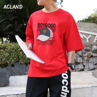 Acland เสื้อยืดผู้ชาย ผู้ชายเสื้อเชิ้ต เสื้อยืด ผ้านุ่ม ใส่สบาย ไม่หด ไม่ต้องรีด 36Z230908