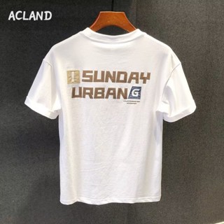 Acland เสื้อยืดผู้ชาย ผู้ชายเสื้อเชิ้ต เสื้อยืด ผ้านุ่ม ใส่สบาย ไม่หด ไม่ต้องรีด MTX2390KFW 37Z230913