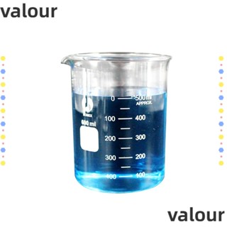 Valour แก้วบีกเกอร์ วัดอุณหภูมิ 600 มล. ไม่มีด้ามจับ เพื่อการศึกษา