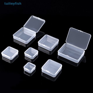 【tuilieyfish】กล่องพลาสติกใส ทรงสี่เหลี่ยม ขนาดเล็ก สําหรับใส่เครื่องประดับ ต่างหู แหวน ลูกปัด 2 ชิ้น【IH】