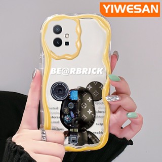 เคสมือถือ แบบนิ่ม แบบใส ลายหมี กันกระแทก สําหรับ vivo y55 y75 5G y55s 2023 y33s 2023 y33e y52t y30 t1 5G iqoo z6