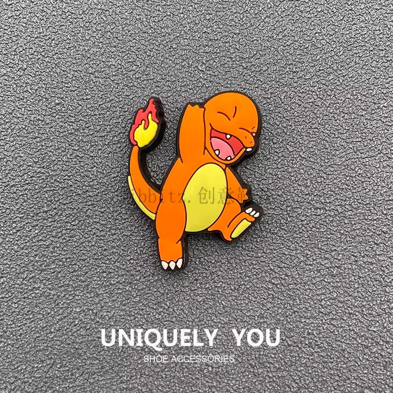 jibbitz crocs pokemon หัวเข็มขัด รูปการ์ตูนโปเกม่อน ปิกาจู มังกรไฟ Jenny Turtle Hole