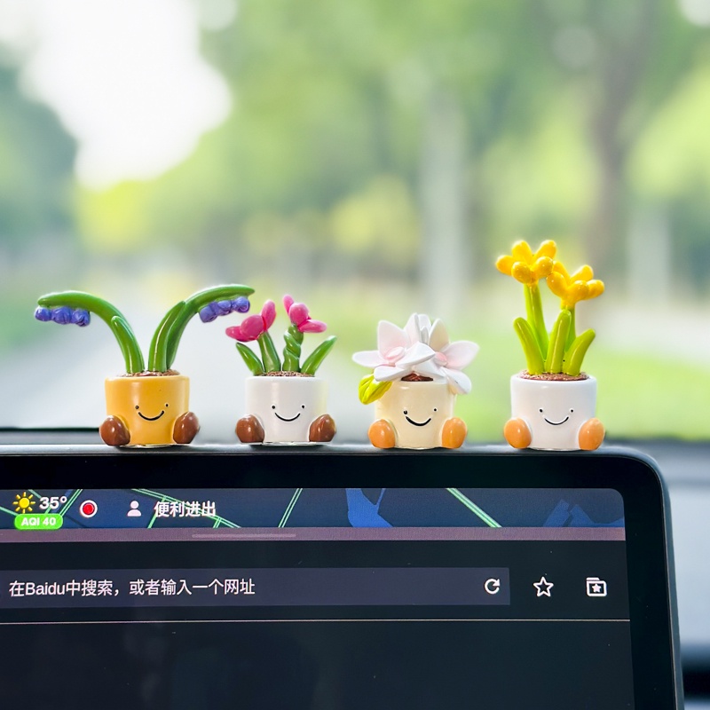 ใหม่!! ตุ๊กตาดอกไม้น่ารัก ขนาดเล็ก สําหรับตกแต่งบ้าน รถยนต์ ออฟฟิศ - รูปที่ 2