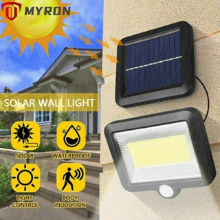 Myron โคมไฟพลังงานแสงอาทิตย์ 5.5V COB Motion Sensor Light, กันน้ํา 1W 128 LED โคมไฟสวนกลางแจ้ง