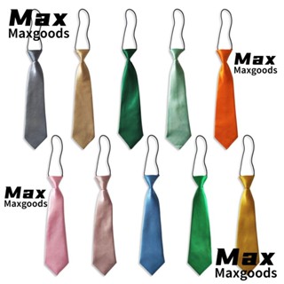 Maxg เนคไทยางยืด เครื่องแบบนักเรียน ลําลอง สีพื้น น่ารัก สําหรับเด็ก