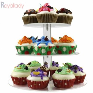 #ROYALLADY#Cake ถาดอะคริลิค 3 ชั้น สําหรับวางคัพเค้ก