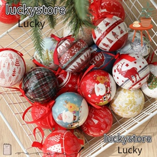 Lucky ลูกบอลพลาสติก สําหรับแขวนตกแต่งต้นคริสต์มาส 2 ชิ้น