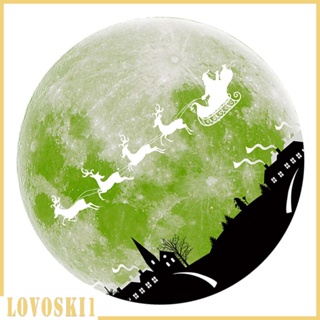 [Lovoski1] สติกเกอร์เรืองแสงกลางคืน 30 ซม. ลอกออกได้ สําหรับติดตกแต่งผนังห้องนอนเด็ก