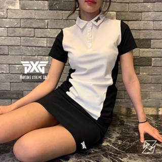 Pxg ใหม่ เสื้อยืดโปโล แขนสั้น ระบายอากาศ แห้งเร็ว ใส่สบาย สําหรับผู้หญิง ใส่เล่นกีฬากอล์ฟ