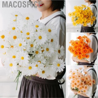 Macospice Artificial Daisy Silk Plastic Soft Easy Cleaning Attractive Decorative Fake Wildflowers for Living Room Kitchen Decoration