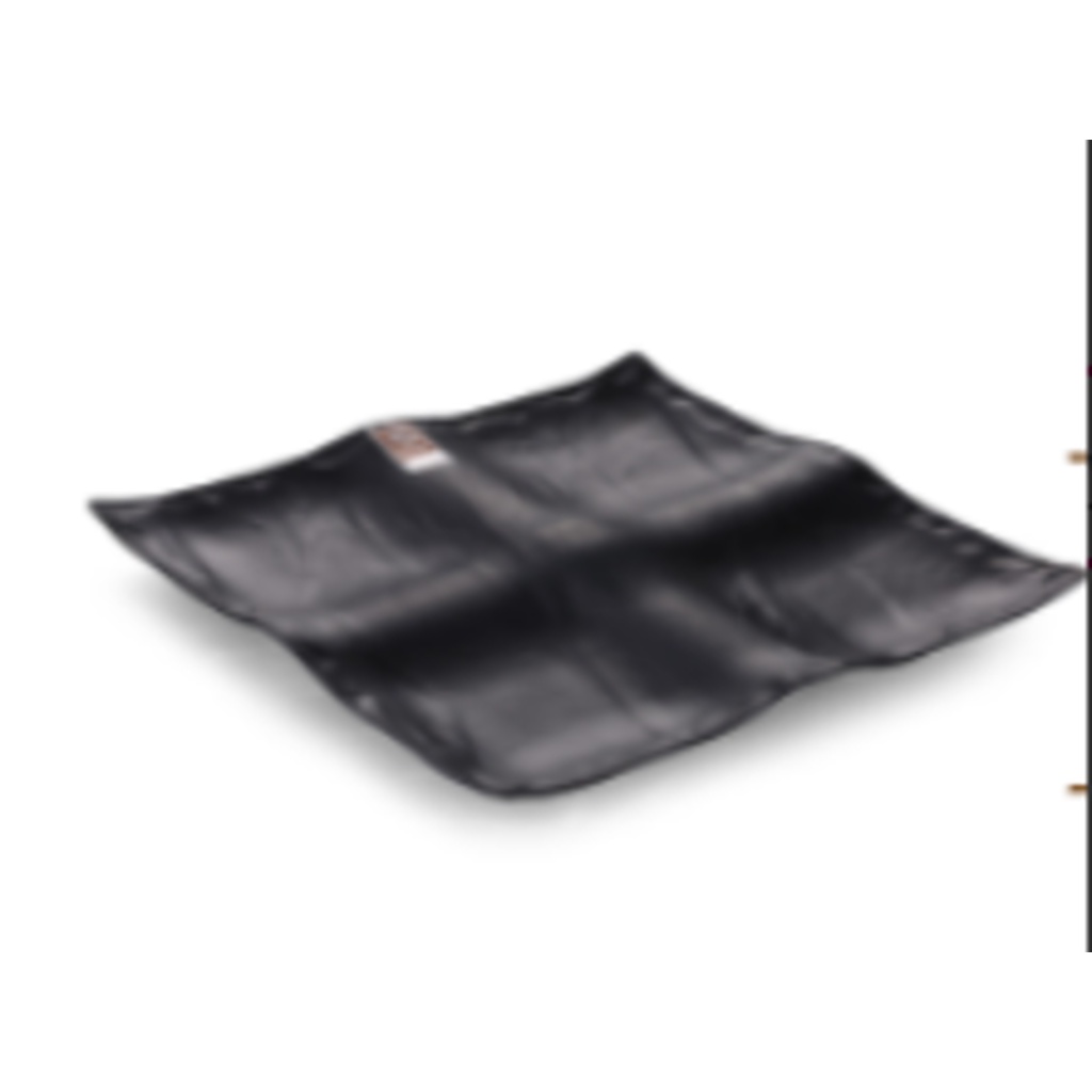 HORECA ชุดแพ็คจานสี่ช่องทรงสี่เหลี่ยม สีดำ (12 ชิ้น) JM16954, JM16953, JM16952