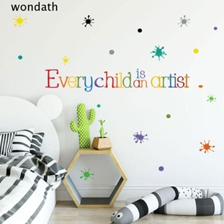 Wonda สติกเกอร์ PVC ลาย Every Child is A Artist ลอกออกได้ สําหรับติดตกแต่งผนังห้องเรียน เฟอร์นิเจอร์