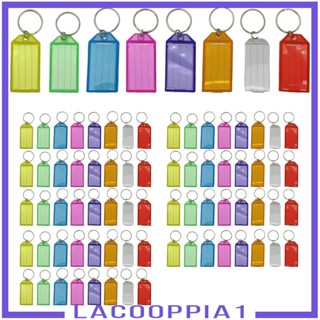 [Lacooppia1] จี้แท็กกุญแจ น้ําหนักเบา 8 สี 80 ชิ้น พร้อมป้ายฉลากแยก สําหรับแขวนกระเป๋า กุญแจรถยนต์ DIY