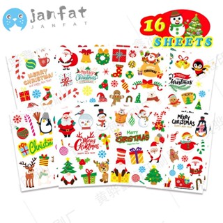 Janfat สติกเกอร์ตกแต่งกระเป๋าเดินทาง กีตาร์ แล็ปท็อป 16 แผ่น