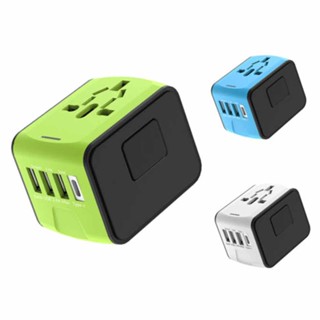 Universal Travel Adapter UK EU AU US w/ 4 USB Port Fast Charger Plug Adapter