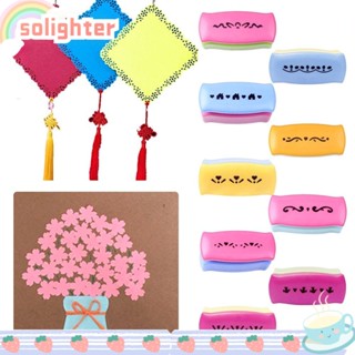 SOLIGHTER อุปกรณ์ตัดขอบกระดาษ แฮนด์เมด ลายดอกไม้ สําหรับตกแต่งขอบแฟนซี