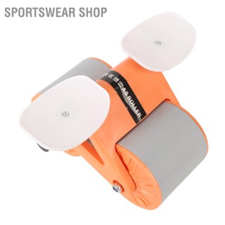  Sportswear Shop ล้อหน้าท้องแบบพกพา Double Roller ออกกำลังกายหน้าท้องแบบ Springback อัตโนมัติพร้อมตัวจับเวลาสำหรับออกกำลังกายที่บ้าน