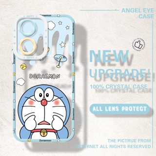 เคสโทรศัพท์มือถือแบบนิ่ม ใส กันรอยกล้อง ลายโดราเอมอนน่ารัก สําหรับ OPPO Reno7 SE Reno8 T Reno8 Pro Reno9 Reno10 Pro+ 5G Reno2 F Reno4