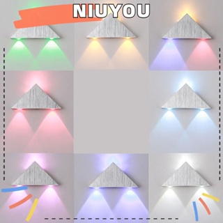 Niuyou โคมไฟติดผนัง สไตล์โมเดิร์น รูปทรงสามเหลี่ยม โคมไฟติดผนังบ้าน