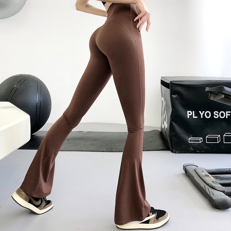 【Yogaheal】กางเกงกีฬา กางเกงโยคะ เอวสูง ขากว้าง ยืดหยุ่น ลําลอง สวยงาม