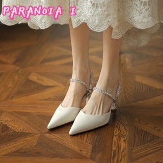 Paranoia I ใหม่ รองเท้าแตะส้นสูง ผู้หญิง, รองเท้าแตะ rhinestick ละเอียด