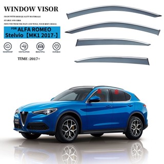 ที่บังแดดหน้าต่างรถยนต์ สําหรับ Alfa Romeo Stelvio MK1 2017+ 4 ชิ้น