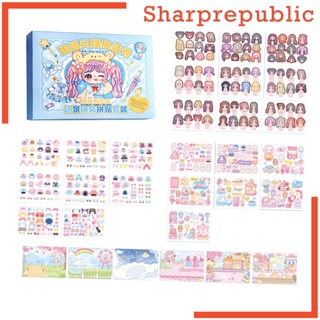 [Sharprepublic] หนังสือสติกเกอร์ Make A Face ตลก แต่งตัว ของเล่น สําหรับปาร์ตี้ โปรดปราน เด็กผู้หญิง