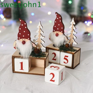 Sweetjohn ปฏิทินคริสต์มาส รูปซานต้าคลอส ขนาดเล็ก สําหรับตกแต่งบ้าน DIY