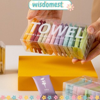 Wisdomest ใหม่ ผ้าขนหนู ผ้าฝ้าย แบบใช้แล้วทิ้ง แห้งเร็ว ซักได้ 14 ชิ้น