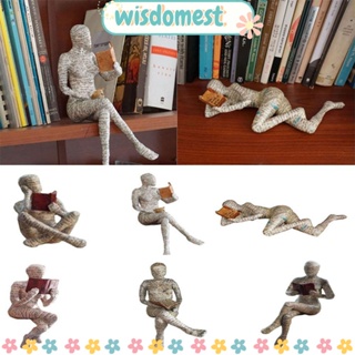 Wisdomest โมเดลเรซิ่น รูปผู้หญิงอ่านหนังสือ สําหรับตกแต่งบ้าน