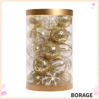 Borag ลูกบอลพลาสติกใส สําหรับตกแต่งต้นคริสต์มาส 25 ชิ้น 25 ชิ้น