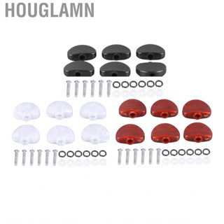 Houglamn Guitar Tuning Peg Tip  Plastic Machine Head Button 6 Pcs Half Round for Replacement