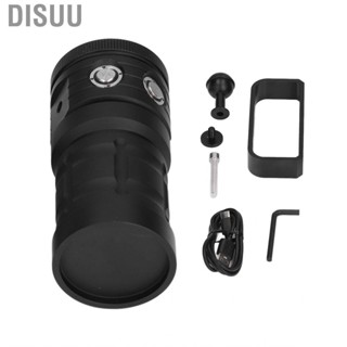 Disuu COB  Diving Flashlight 100m  Underwater Torch With 3 Light Colors N