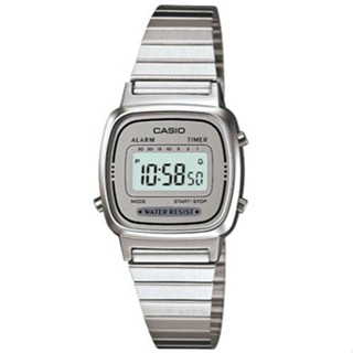 CASIO นาฬิกาข้อมือ CASIO รุ่น LA670WA-7DF วัสดุสเตนเลสสตีล สีเงิน