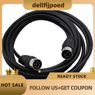 【dellfijpoed】อะแดปเตอร์สายเคเบิ้ลเสียงลําโพง 8 Pin Din Male to Male 5 เมตร สําหรับรถยนต์ คอมพิวเตอร์ โทรทัศน์