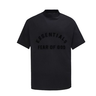 เสื้อยืดลําลอง แขนสั้น พิมพ์ลายโลโก้ตัวอักษร ESSENTIALS FEAR OF GOD ทรงหลวม พลัสไซซ์ แฟชั่นใหม่ สําหรับผู้ชาย และผู้หญิง 9