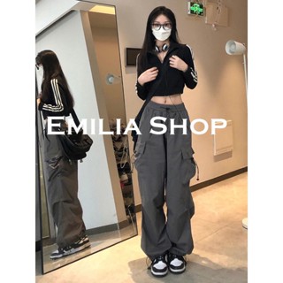 EMILIA SHOP กางเกงขายาว กางเกงคาร์โก้ผู้หญิง คาร์โก้ กางเกง สบายๆ ทันสมัย High-quality casual A20M00A37Z230912