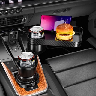 Hot Vehicle-Mounted Tray Cup Holder Rotatable One Divided into Two Drink Holder Mobile Phone Holder Vehicle-Mounted Cup Holder Tray Car water cup holder Car storage