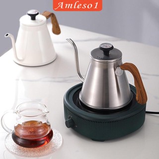 [Amleso1] กาต้มน้ําชา กาแฟ ด้ามจับไม้ สเตนเลส 1.2 ลิตร สําหรับบ้าน บาร์ คาเฟ่ ร้านอาหาร