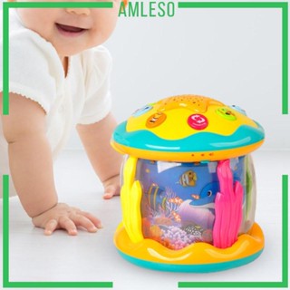 [Amleso] ของเล่นเครื่องดนตรี ธีมทะเล หมุนได้ สําหรับเด็ก 6-12 เดือน