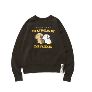 &amp;quot;【พร้อมส่ง】HUMAN Made Labrador กางเกงขายาว พิมพ์ลายสัตว์ ทรงหลวม สําหรับผู้ชาย#039;s And women&amp;#039เสื้อกันหนาว คอกลม แบบสวมหัว